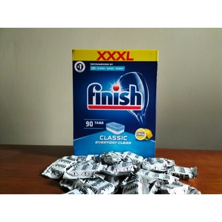 Hộp 90 Viên rửa bát Finish classic 90 viên Nhập khẩu Châu Âu + Tặng viên Finish Nhật