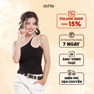 Dottie - áo thun kiểu cut out - đen- t0801