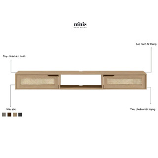 Kệ tivi Minis che giấu sự lộn xộn đằng sau cánh cửa mây- sang trọng, đã lắp đặt sẵn, bảo hành 12 tháng