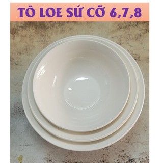 Tô loe gốm sứ trắng – đủ size