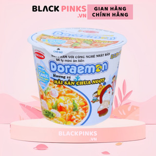 Mì ly mini Doraemon hải sản chua ngọt 53g