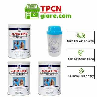 Combo 3 lon sữa non alpha lipid tặng kèm 3 ly lắc