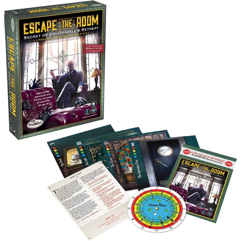Bộ cờ Bí mật thoát khỏi căn phòng của Tiến sĩ ThinkFun Escape the Room Secret of Dr. Gravely's Retre