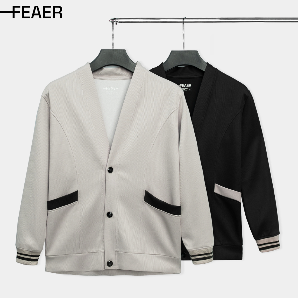 Áo khoác Cardigan Basic Feaer chất liệu cotton gân mềm mịn, thoải mái, trẻ trung - FEAER