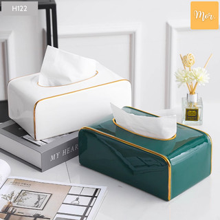 Hộp đựng khăn giấy sứ cao cấp - H122