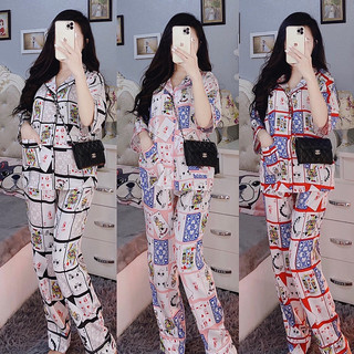 BỘ PIJAMA LỤA CAO CẤP CÁNH DƠI CỘC DÀI