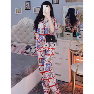BỘ PIJAMA LỤA CAO CẤP CÁNH DƠI CỘC DÀI