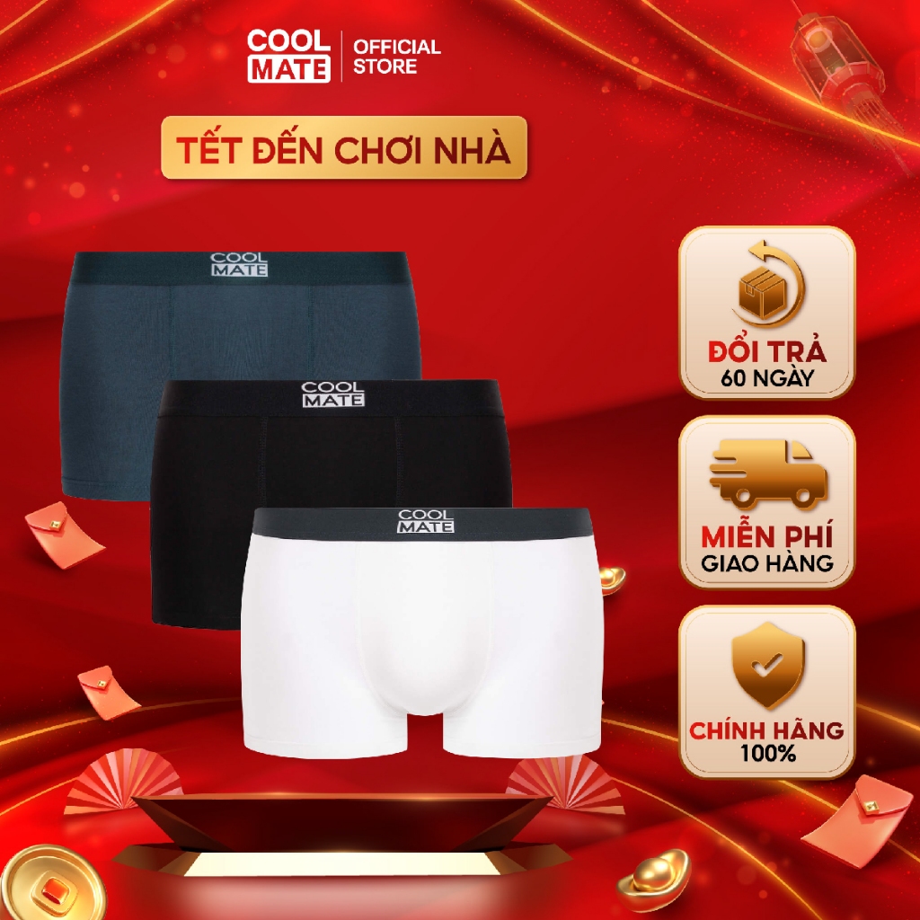 Combo 3 quần lót nam dáng Trunk Bamboo kháng khuẩn Coolmate