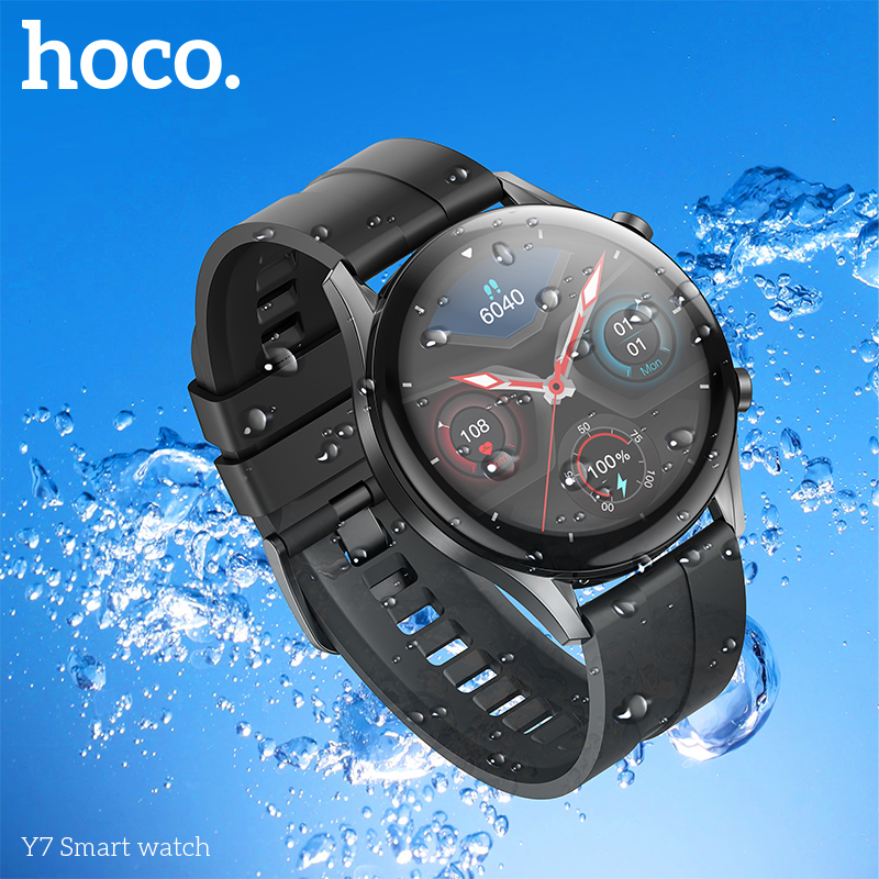 Đồng hồ thông minh cho nam Hoco Y7 smart watch pin đến 7 ngày - theo dõi sức khoẻ / thiết kế sang trọng / chống nước