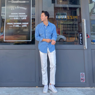 ÁO SƠ MI DENIM BASIC CAO CẤP CHẤT VẢI DÀY DẶN DIVIDE BRAND