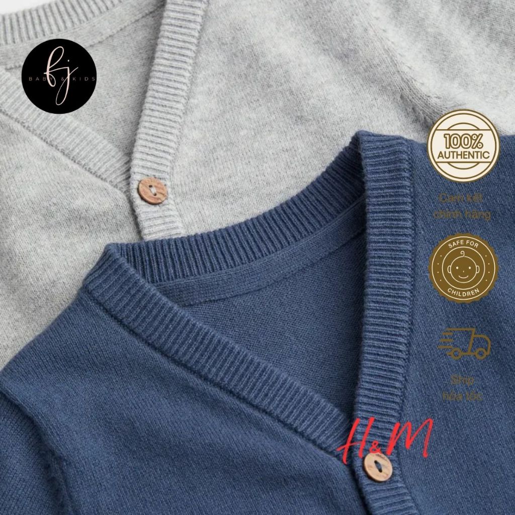 Áo khoác bé trai HM US áo cadigan cho bé 9 tháng 4 tuổi
