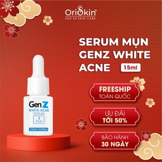 Serum Giảm Mụn Oriskin GenZ White Acne Serum Loại Bỏ Các Loại Mụn Viêm, Trứng Cá Và Mụn Đầu Đen 15ml