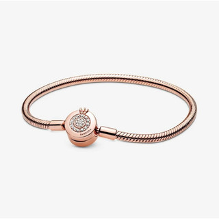 Vòng Tay bạc S925 Moments Pandora Khóa Tròn Hồng - Lắc tay bạc S925 PAN5044RG Fullbox