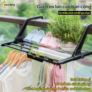 Giá phơi đồ đa năng treo ban công MILADA, kệ treo để chậu hoa ban công, kệ treo để đồ thông minh