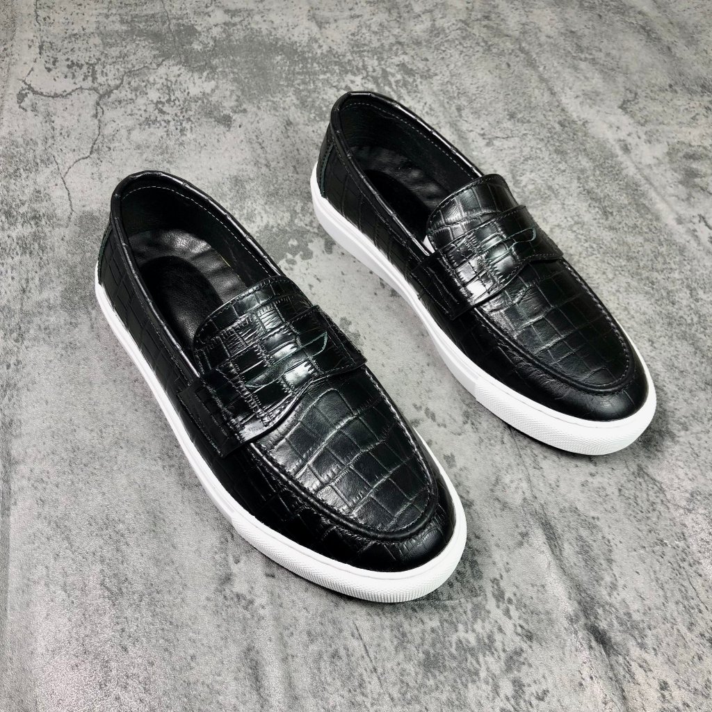 Giày lười nam Beman BGL, giày làm bằng da bò nappan nhập khẩu nguyên tấm, đế cao su tăng chiều cao, lót cao su non matxa