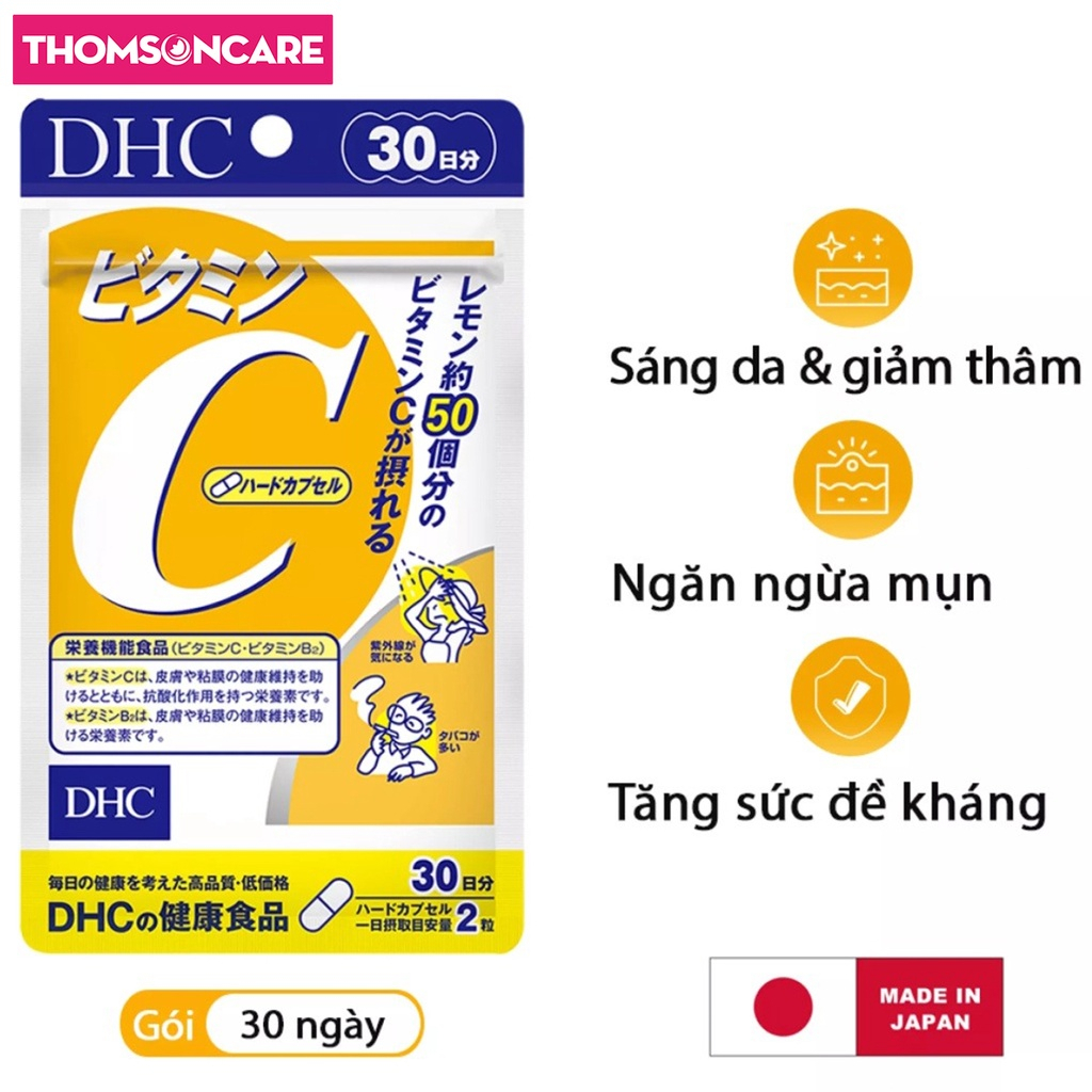 Combo siêu trắng da DHC Vitamin C 60v, Lcystine 60v, Glutathion gold 30v, giúp đẹp da, giảm thâm, tóc khỏe, nội tiết tố