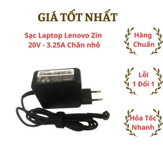 Sạc Laptop Lenovo Ideapad 20V 3.25A Vuông Chân Nhỏ Hàng Chất Lượng Cao Bảo Hành 12 Tháng Lỗi Đổi Mới