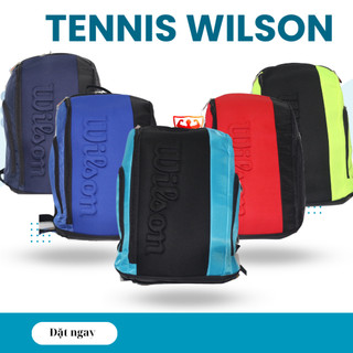 Balo tennis đựng vợt tennis hình in dập nổi cao cấp WILSON W615 siêu nhẹ chống thấm nước nhiều màu sắc bảo hành