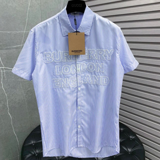 Áo Sơ Mi BURBERRY LONDON ENGLAND Thêu Chữ Kẻ Sọc Nam Nữ Cao Cấp