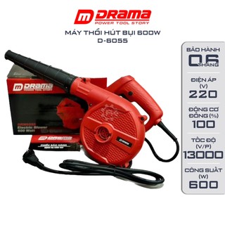Máy thổi hút bụi cầm tay DRAMA 6055 Công suất 600W, 6 Tốc độ, Nhỏ gọn hiện đại