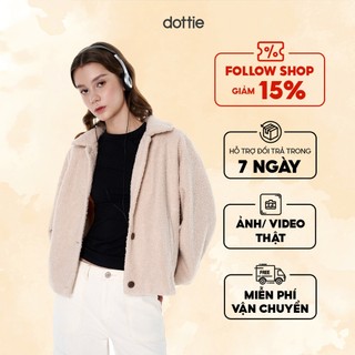 DOTTIE - Áo khoác vải teddy - Kem - T0849