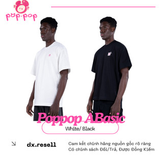 Áo thun poppop abasic boxy-oversize t-shirt/ black-white unisex dx.resell
