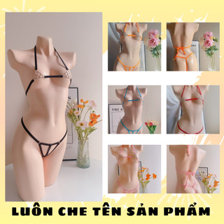 SET107 Bộ Đồ Lót Gồm Áo Ngực dây Sexy Và Quần Lót Lọt Khe -cochunhoquan11