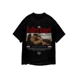 Áo thun in hình unisex nam nữ teeholic cotton cao cấp phong cách retro y2k thiên thần màu đen trắng THS091223_131