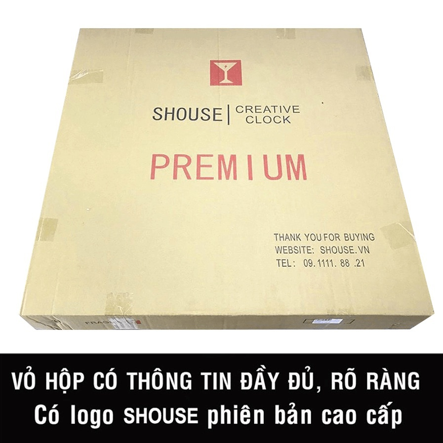 Đồng Hồ Treo Tường Trang Trí Phòng Khách Shouse DL118 kim trôi nghệ thuật kích thước cỡ lớn