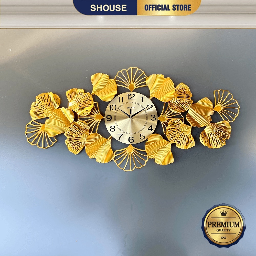 Đồng Hồ Treo Tường Trang Trí Phòng Khách Shouse DL118 kim trôi nghệ thuật kích thước cỡ lớn
