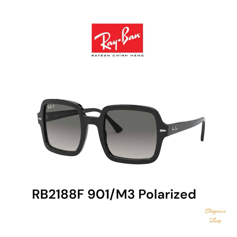 [Chính Hãng] Kính Mát RayBan chính hãng RB2188F 901/M3 chống tia UV phân cực, Kính Râm RayBan ELEGANCE Shop