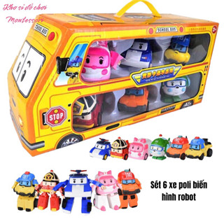 [HÀNG LOẠI 1] Ảnh Thật Bộ 6 Xe ÔTÔ Đồ Chơi Biệt Đội Poli Robocar Biến Hình 2 Trong 1