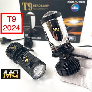 Đèn pha led bi cầu t9 h4 pro bản 2024 cho ô tô xe máy