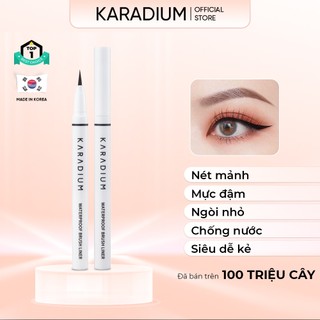 Bút Dạ Kẻ Mắt Karadium Waterproof Brush Liner Vỏ Trắng nét siêu mảnh