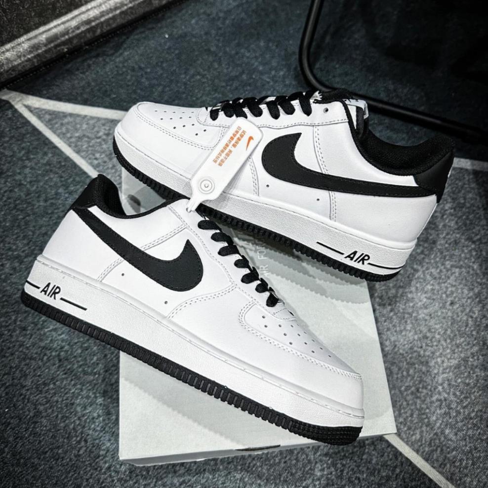 Giày _nike trắng tích đen vạch nâu Hot trend nam nữ, Giày AF1 FORCE 1 trắng nâu tích đen dùng đi học,tập gym,chạy bộ