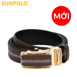 Thắt lưng nam da bò SUNPOLO khóa cài tự động BSAL53