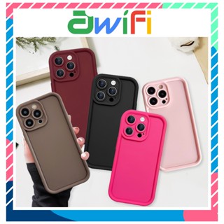 Ốp lưng iphone viền cao chống sốc basic 6/6s/6plus/7/8/plus/x/xs/11/12/13/14/15/pro/max/plus/promax - Awifi Case A1-14