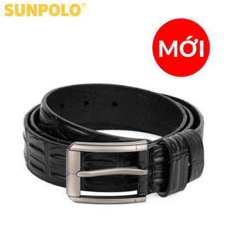 Thắt lưng nam da bò SUNPOLO khóa lỗ BSBK52