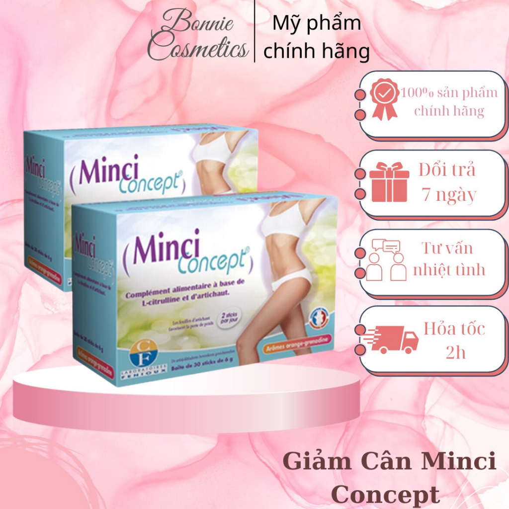 Giảm Cân Minci Concept Pháp Giảm Mỡ Bụng Eo Đùi Cho Phụ Nữ - 30 Gói