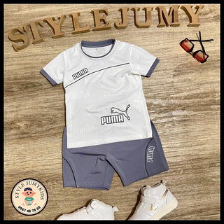 Bộ bé trai STYLE JUMY 46 (14-80kg), phong cách thể thao mát mẻ thông thoáng, logo in nhiệt, thun lạnh loại 1 cao cấp