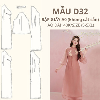 Rập giấy a0 áo dài d32
