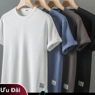 Áo Thun Nam UMA MEN Tổ Ong Cộc Tay, Chất Cotton Tổ Ong Co Giãn 4 Chiều Thoáng Mát, Áo Phông Nam Cổ Tròn Trẻ Trung APL18