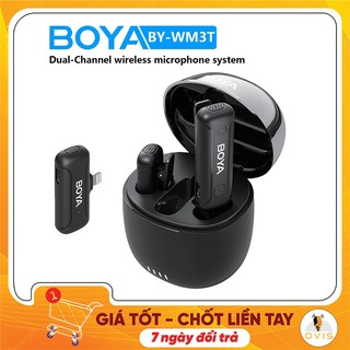 Boya by-wm3t-u2 / by-wm3t-d2 - micro cài áo không dây 2.4ghz cho điện thoại ios, android , sử dụng 10 giờ