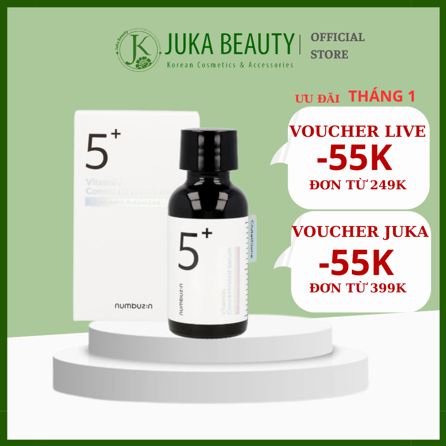 Tinh chất Serum Trắng Da Mờ Thâm Nám NUMBUZIN No 5+ Vitamin Concentrated Serum 30ml