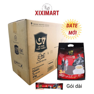 Thùng cà phê sữa g7 3 in 1 bịch 100 gói trung nguyên legend, thùng cà phê trung nguyên g7 5 túi bịch 100 gói xiximart