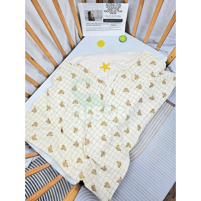 Chăn xô Muslin HẠT ĐẬU cho bé yêu Jubon cao cấp