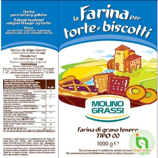 HSD T7.26 - Bột mì cake Bột cake Molino Grassi 1kg