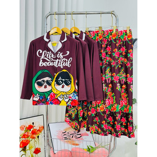 Pajamas Tay Dài Tết