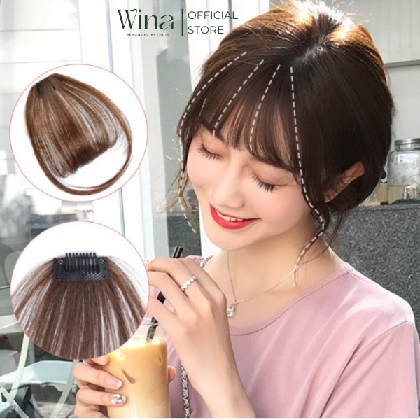 Tóc Giả Mái Thưa WINA Sợi Thật - Sợi Nhân Tạo - Không Ria ( Pát ) MTT-99