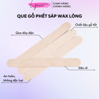 Bộ 5 que gỗ phết sáp wax lông chuyên dụng LY WAXING Wax lông nách, bikini, tay, chân, toàn thân